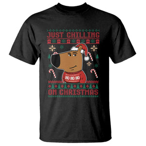 Funny Just Chilling On Christmas Meme Chillin Guy T Shirt TS09 Black Print Your Wear