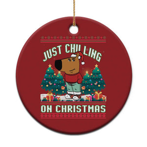 Funny Chillin Guy Just Chilling On Christmas Viral Meme Christmas Ornament TS09 Print Your Wear