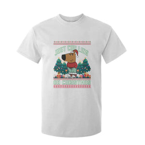 Funny Chillin Guy Just Chilling On Christmas Viral Meme T Shirt For Kid TS09 White Print Your Wear