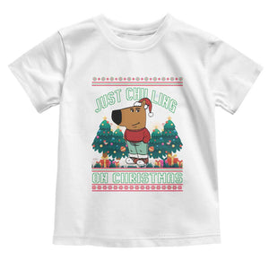 Funny Chillin Guy Just Chilling On Christmas Viral Meme Toddler T Shirt TS09 White Print Your Wear