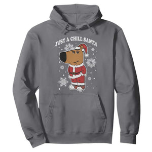 Funny Xmas Meme Just A Chill Santa Hoodie TS09 Charcoal Print Your Wear