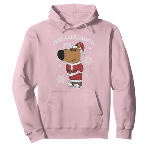 Funny Xmas Meme Just A Chill Santa Hoodie TS09 Light Pink Print Your Wear