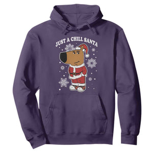 Funny Xmas Meme Just A Chill Santa Hoodie TS09 Purple Print Your Wear