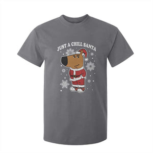 Funny Xmas Meme Just A Chill Santa T Shirt For Kid TS09 Charcoal Print Your Wear