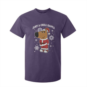 Funny Xmas Meme Just A Chill Santa T Shirt For Kid TS09 Purple Print Your Wear