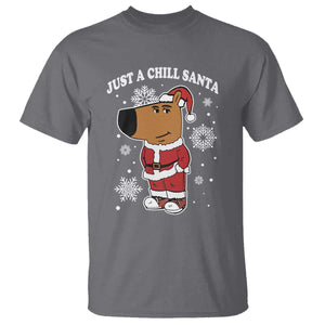 Funny Xmas Meme Just A Chill Santa T Shirt TS09 Charcoal Print Your Wear