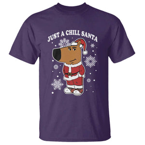 Funny Xmas Meme Just A Chill Santa T Shirt TS09 Purple Print Your Wear