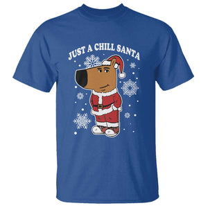 Funny Xmas Meme Just A Chill Santa T Shirt TS09 Royal Blue Print Your Wear