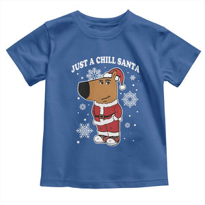 Funny Xmas Meme Just A Chill Santa Toddler T Shirt TS09 Royal Blue Print Your Wear