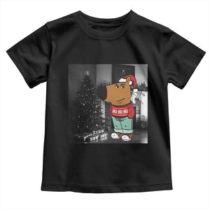 Funny Xmas Meme Chilling Guy Santa Toddler T Shirt TS09 Black Print Your Wear