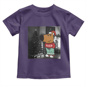 Funny Xmas Meme Chilling Guy Santa Toddler T Shirt TS09 Purple Print Your Wear