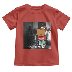 Funny Xmas Meme Chilling Guy Santa Toddler T Shirt TS09 Red Print Your Wear