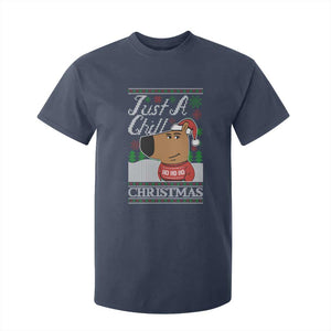 Funny Just A Chill Christmas Viral Meme T Shirt For Kid TS09 Navy Print Your Wear