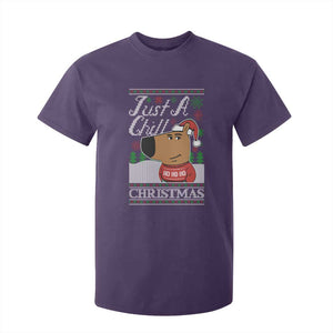 Funny Just A Chill Christmas Viral Meme T Shirt For Kid TS09 Purple Print Your Wear