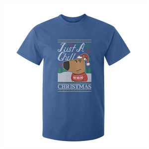 Funny Just A Chill Christmas Viral Meme T Shirt For Kid TS09 Royal Blue Print Your Wear