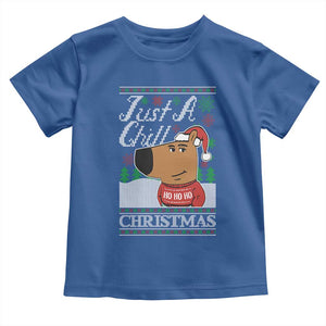 Funny Just A Chill Christmas Viral Meme Toddler T Shirt TS09 Royal Blue Print Your Wear