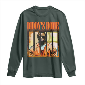 Funny Diddy's Home Diddy Party Long Sleeve Shirt TS09 Dark Forest Green Print Your Wear