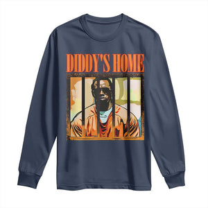 Funny Diddy's Home Diddy Party Long Sleeve Shirt TS09 Navy Print Your Wear