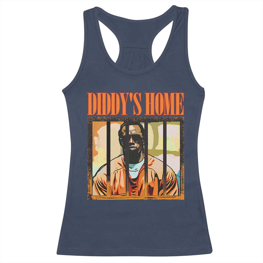 Funny Diddy's Home Diddy Party Racerback Tank Top TS09 Navy Print Your Wear