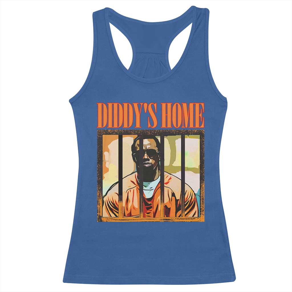 Funny Diddy's Home Diddy Party Racerback Tank Top TS09 Royal Blue Print Your Wear