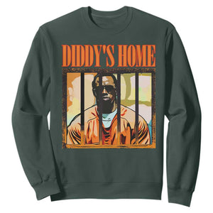 Funny Diddy's Home Diddy Party Sweatshirt TS09 Dark Forest Green Print Your Wear