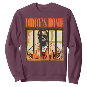 Funny Diddy's Home Diddy Party Sweatshirt TS09 Maroon Print Your Wear