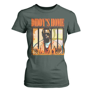 Funny Diddy's Home Diddy Party T Shirt For Women TS09 Dark Forest Green Print Your Wear