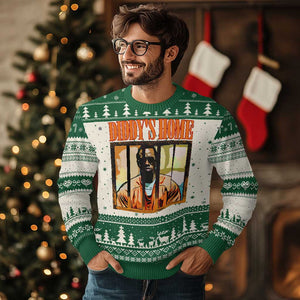 Funny Diddy's Home Diddy Party Ugly Christmas Sweater TS09 Green Print Your Wear