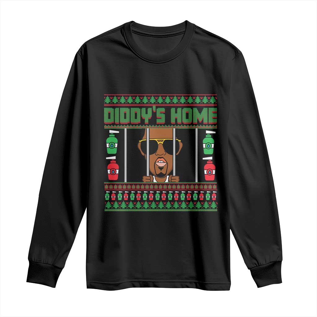 Funny Dirty Christmas Diddy's Home Diddy Party Long Sleeve Shirt TS09 Black Print Your Wear