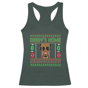 Funny Dirty Christmas Diddy's Home Diddy Party Racerback Tank Top TS09 Dark Forest Green Print Your Wear