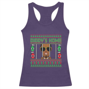 Funny Dirty Christmas Diddy's Home Diddy Party Racerback Tank Top TS09 Purple Print Your Wear