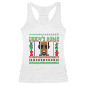 Funny Dirty Christmas Diddy's Home Diddy Party Racerback Tank Top TS09 White Print Your Wear