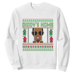 Funny Dirty Christmas Diddy's Home Diddy Party Sweatshirt TS09 White Print Your Wear