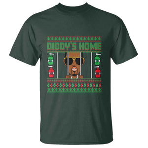 Funny Dirty Christmas Diddy's Home Diddy Party T Shirt TS09 Dark Forest Green Print Your Wear