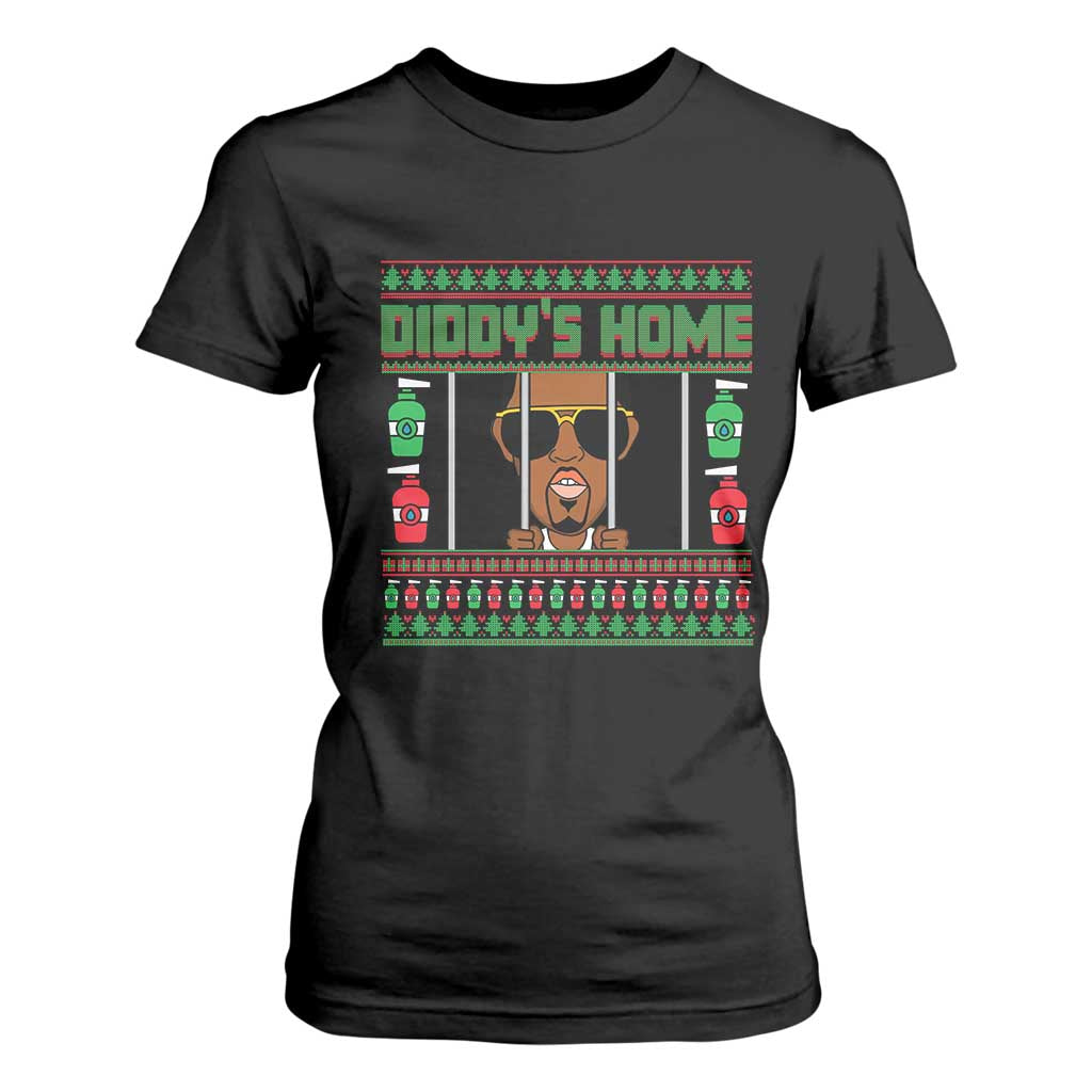 Funny Dirty Christmas Diddy's Home Diddy Party T Shirt For Women TS09 Black Print Your Wear