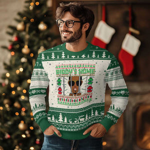 Funny Dirty Christmas Diddy's Home Diddy Party Ugly Christmas Sweater TS09 Green Print Your Wear