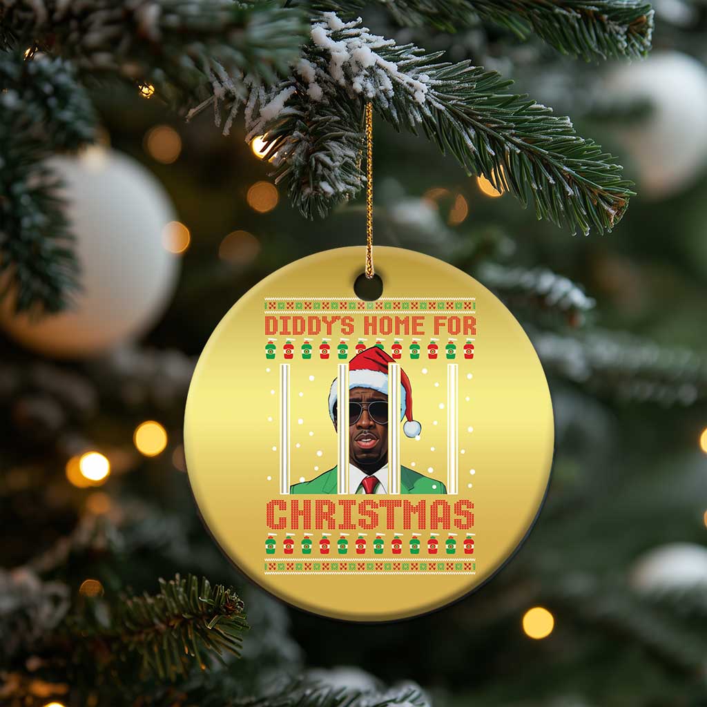 Funny Dirty Xmas Christmas Ornament Diddy's Home For Christmas Diddy Party TS09 Print Your Wear