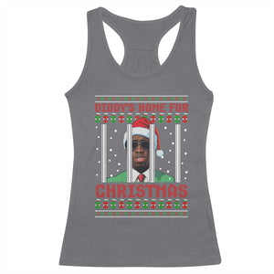 Funny Dirty Xmas Racerback Tank Top Diddy's Home For Christmas Diddy Party TS09 Charcoal Print Your Wear