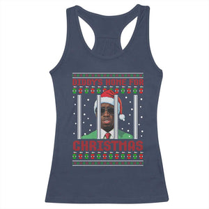 Funny Dirty Xmas Racerback Tank Top Diddy's Home For Christmas Diddy Party TS09 Navy Print Your Wear