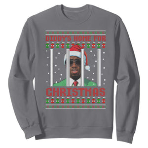 Funny Dirty Xmas Sweatshirt Diddy's Home For Christmas Diddy Party TS09 Charcoal Print Your Wear