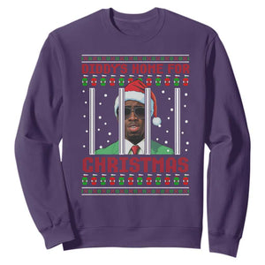 Funny Dirty Xmas Sweatshirt Diddy's Home For Christmas Diddy Party TS09 Purple Print Your Wear