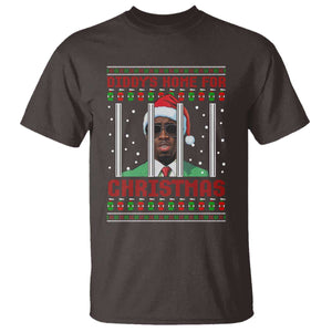 Funny Dirty Xmas T Shirt Diddy's Home For Christmas Diddy Party TS09 Dark Chocolate Print Your Wear