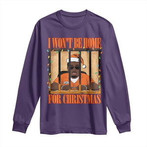 Funny Xmas Diddy Party Long Sleeve Shirt I Won't Be Home For Christmas TS09 Purple Print Your Wear