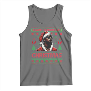 Funny Dirty Xmas Tank Top I Won't Be Home For Christmas Diddy Party TS09 Black Heather Print Your Wear