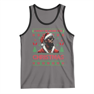 Funny Dirty Xmas Tank Top I Won't Be Home For Christmas Diddy Party TS09 Deep Heather Black Print Your Wear