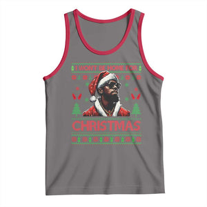 Funny Dirty Xmas Tank Top I Won't Be Home For Christmas Diddy Party TS09 Deep Heather Red Print Your Wear