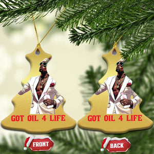 Funny Dirty Hiphop Xmas Christmas Ornament Got Oil 4 Life Diddy Party TS09 Christmas Tree Gold Print Your Wear