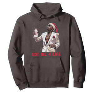 Funny Dirty Hiphop Xmas Hoodie Got Oil 4 Life Diddy Party TS09 Dark Chocolate Print Your Wear