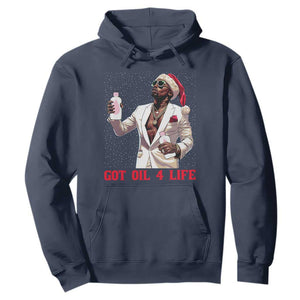 Funny Dirty Hiphop Xmas Hoodie Got Oil 4 Life Diddy Party TS09 Navy Print Your Wear