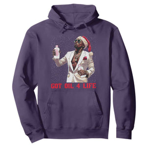 Funny Dirty Hiphop Xmas Hoodie Got Oil 4 Life Diddy Party TS09 Purple Print Your Wear